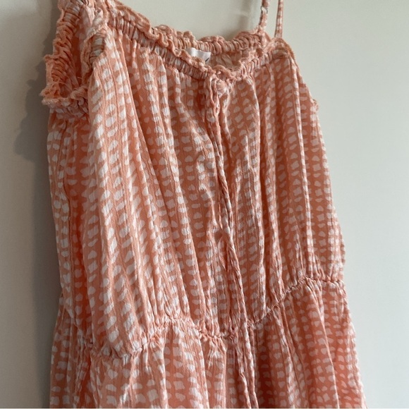 Kiwi and Punch Size M Beach Summer Dress Peachy Color Shirt Dress. Sleeveless - Picture 6 of 8